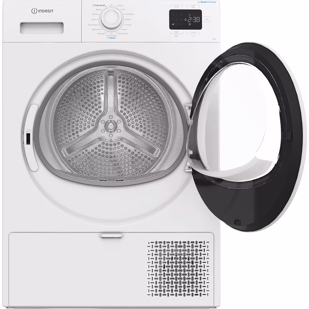 Indesit Heat pump tumble dryer: freestanding, 8,0kg - IDH E80W IRE - Image 2